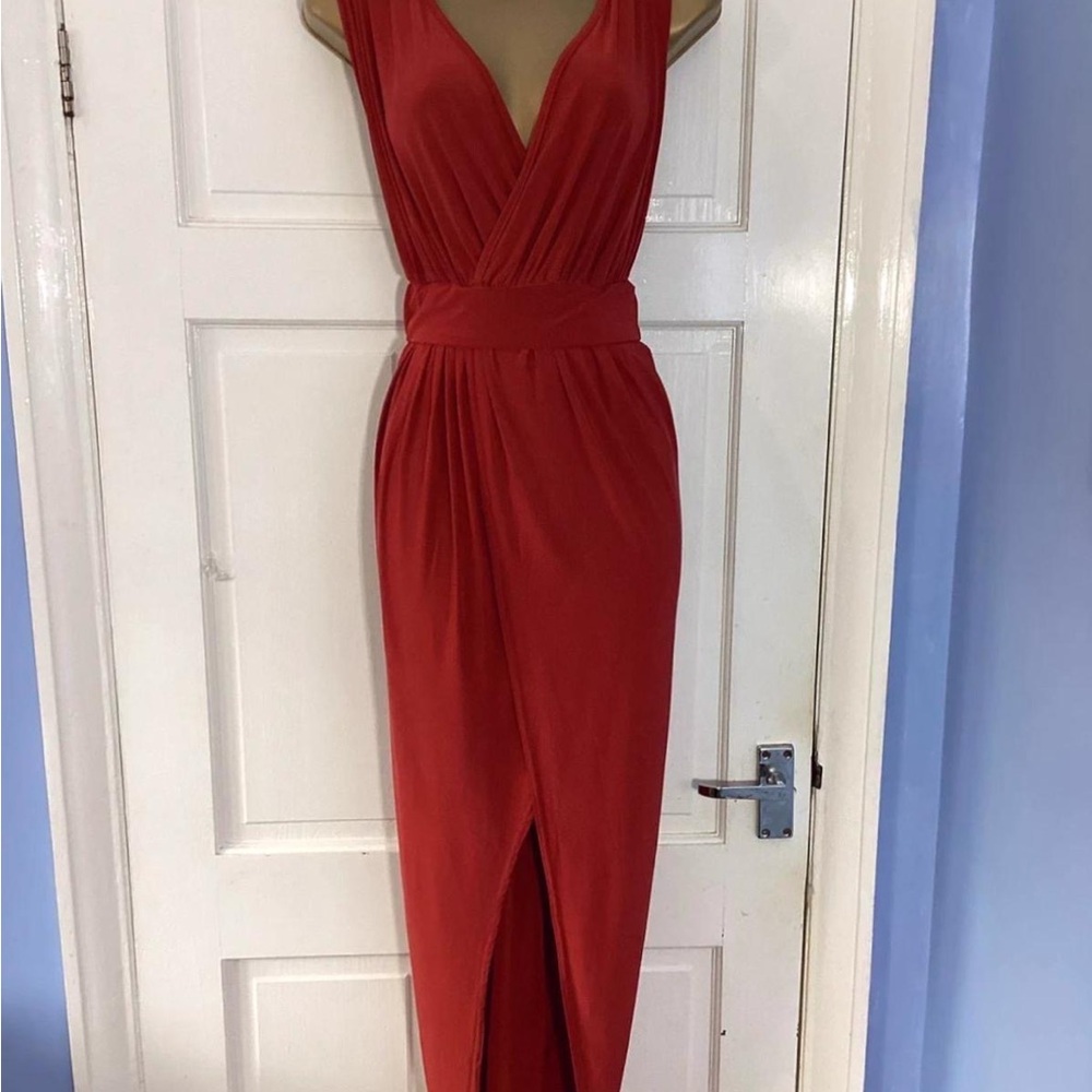 Boohoo Vibrant Red Maxi Dress